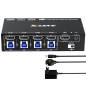 Preview: 4-Port 8K60Hz 4K120Hz HDMI 2.1 USB3.0 Audio KVM-Switch with Cable Remote Control, KC-KVM8401BA