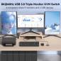 Preview: 6-PC, Dreifach-Monitor (1x HDMI 2x DP) 4K bis 144Hz KVM-Switch mit 4-Port USB 3.0, KC-KVM963