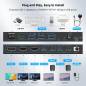 Preview: 2 Laptops an 3 Monitore USB-C MST-10GB KVM-Switch (2x 4K60Hz + 1x 1080P60Hz), 100W PD