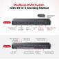 Preview: MacBook + PC Docking-Station KVM-Switch 4K60Hz Dual-Monitor mit 100W Laden, iDock-M10