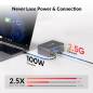 Preview: Notebook + PC 4K60Hz Dual-Monitor Docking-Station KVM-Switch with 100W Charging, 2,5GB LAN