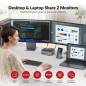 Preview: Notebook + PC 4K60Hz Dual-Monitor Docking-Station KVM-Switch with 100W Charging, 2,5GB LAN