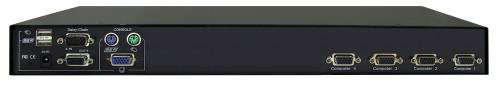 4-Port VGA 19"-KVM-Switch mit OSD, UNICLASS Prima-T4