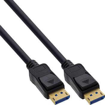 1m DisplayPort 2.1 Kabel, UHBR20, schwarz, vergoldete Kontakte, InLine 15801P