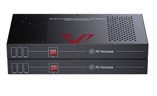 4K60Hz, 2K144Hz, 1080p240Hz DisplayPort KVM-Extender-Set, 4x USB 2.0, Null-Latenz, bis 100m, AV Access 4KEX100-DP-Pro