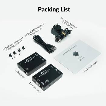 HDMI 2.0 KVM-Extender-Set 4K60Hz mit Loop-Out, USB-Tastatur/Maus, HDR10, EDID und PoC, AV Access 4KEX70-KVM