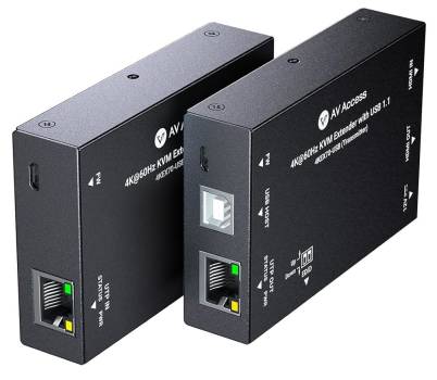 HDMI 2.0 KVM-Extender-Set 4K60Hz mit Loop-Out, USB-Tastatur/Maus, HDR10, EDID und PoC, AV Access 4KEX70-KVM