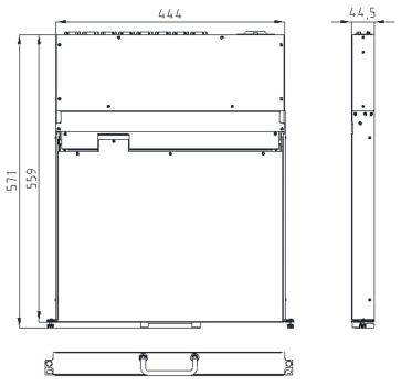 8-Port IP-Remote LCD RJ45-KVM-Konsole mit 17" LCD inkl. 8 x Donglesatz, Haitwin AK-1708-K5-IP