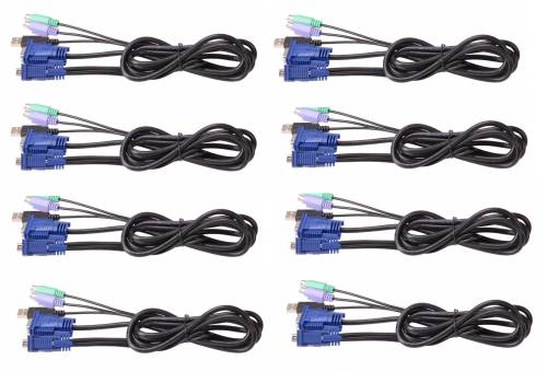 8-Port High-Resolution LCD-Konsole mit 18,5" LED-LCD inkl. 8 x Combo-Kabel, LANBE AS-9108ULS