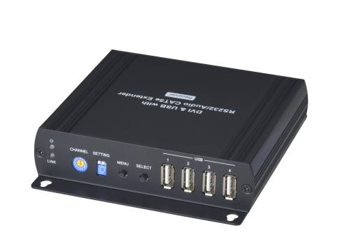 DVI + USB 2.0 + Audio + RS232 DVI Extender-Set, SC&T DKM01-2