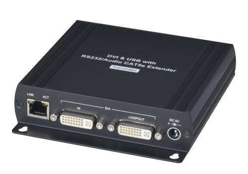 DVI + USB 2.0 + Audio + RS232 DVI Extender-Set, SC&T DKM01-2