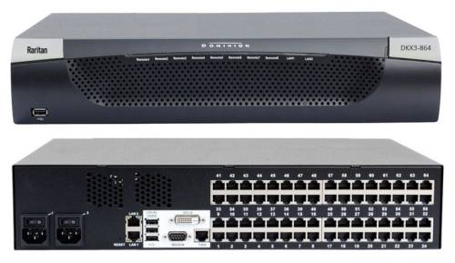 Raritan MILITARY-GRADE SECURITY 64-port KVM-over-IP switch, 8 remote users, 1 local user