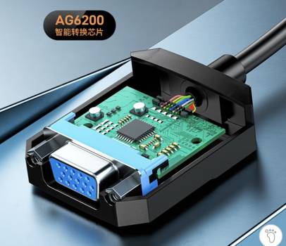 DVI-Changer DVI-D 24+1 Stecker auf VGA Buchse mit Chipsatz