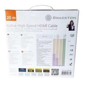 15m active High Speed 4K 60 Hz HDMI® Ultra-HD Cable with Ethernet, m/m, 3D, up to 2160p, 99,99% OFC - FKA-1500.BG