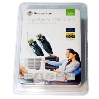 2m High Speed 4K 60 Hz HDMI® Ultra-HD Cable with Ethernet, m/m, 3D, up to 2160p, 99,99% OFC - FKR-020.BG