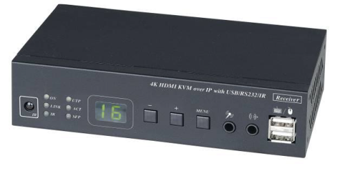 KVM-over-IP 4K Ultra-HD HDMI / USB 2.0 / Audio / RS232 / IR -- Transmitter up to 150 m (IP/CAT), SC&T HKM02BT-4K
