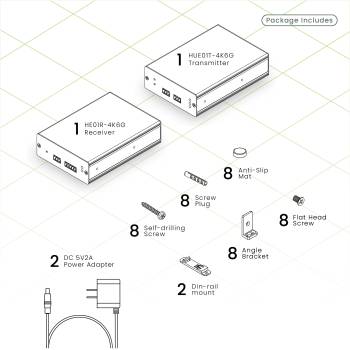 HDMI oder USB-C (DP Alt) Auto-Switch-Input 4K60Hz Extender mit 100W PD & PoC, SC&T HUE01-4K6G