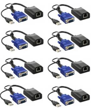8-Port IP-Remote LCD RJ45-KVM-Konsole mit 17" LCD inkl. 8 x Donglesatz, Haitwin AK-1708-K5-IP