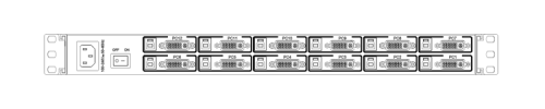 12-Port High-Resolution 1080p FullHD  LCD-Console Drawer with DVI/VGA + USB, ANNSO KVM-1712WPD-AST-M2