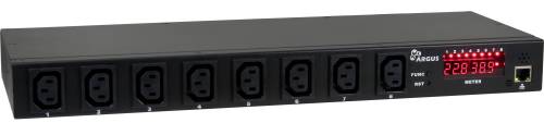 8-Port SNMP IP-Schaltbare PDU 16A mit integr. Leistungs-, Temp.-, Feucht.-Messung, ARGUS SX-0816