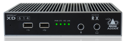 DP 1080p Dual- or Quad-Head (MST), USB2.0 (HID) and Audio KVM-Extender, ADDERLink XD614
