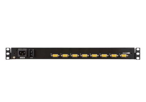 8-Port PS/2-USB VGA Single Rail WideScreen LCD KVM Switch mit kurzer Tiefe, DE-Keyboard - Aten CL3108NX