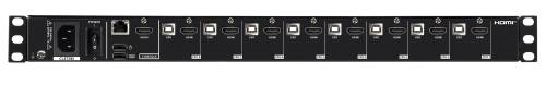 Preview: IP-Remote 8-Port kurze 19" KVM-Konsole mit 18,5"-LCD Full-HD Wide-Screen 1366x768, Aten CL3708iNW