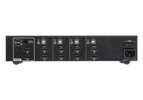 Sicherer 4-Port Dual-Head DisplayPort KVM-Switch (PSD PP v4.0-konform), Aten CS1144DP4