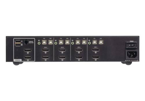 Sicherer 4-Port Dual-Head DisplayPort KVM-Switch mit CAC (PSD PP v4.0-konform), Aten CS1144DP4C