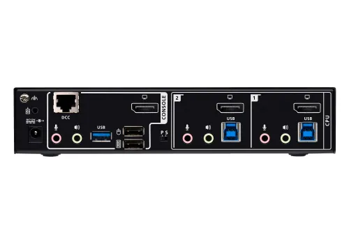 Preview: 2-Port 8K/5K60Hz und 4K120Hz DisplayPort KVM-Switch, inkl. PC-Kabel, Aten CS1922A