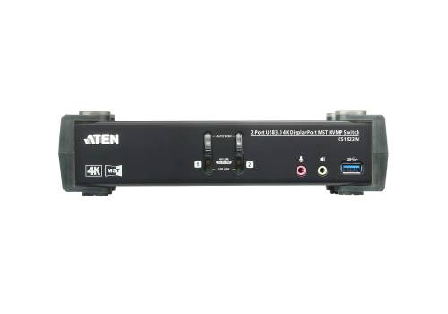 Aten CS1922M 2-Port USB 3.0 4K DisplayPort MST KVMP Switch bis 4096x2160, inkl. PC-Kabel
