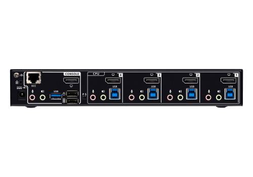 Preview: 4-Port USB 3.0 8K/5K60Hz und 4K120Hz DisplayPort KVM-Switch, inkl. PC-Kabel, Aten CS1924A