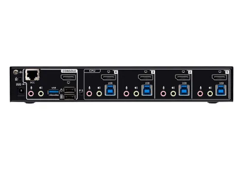 Preview: 4-Port USB 3.0 8K/5K60Hz und 4K120Hz DisplayPort KVM-Switch, inkl. PC-Kabel, Aten CS1924A