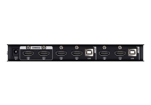 Preview: 2-Port 4K60Hz HDMI Dual-Monitor KVM-Switch, Hotkey, Kabel-Fernbedienung, inkl. Kabel, Aten CS742H
