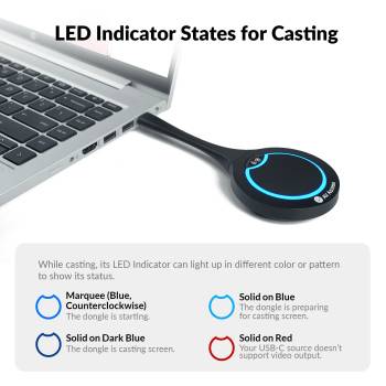 USB-C Casting Dongle, Works with eShare W90 for Wireless Conferencing, 4K UHD, eShare-D30