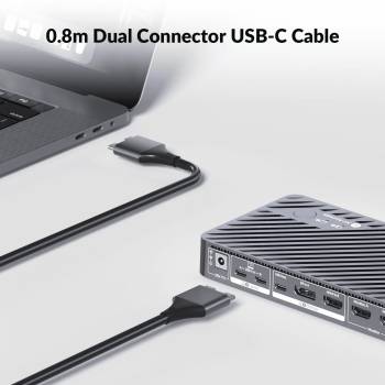 MacBook + PC Docking-Station KVM-Switch 4K60Hz Dual-Monitor mit 100W Laden, iDock-M10