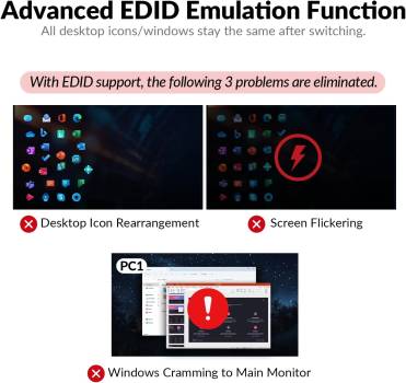 Hybrid Dual-Monitor KVM-Switch für PC und USB-C Notebook 2x 4K60Hz oder 2K144Hz, AV Access iDock-P10