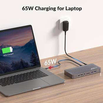 Hybrid Dual-Monitor KVM-Switch für PC und USB-C Notebook 2x 4K60Hz oder 2K144Hz, AV Access iDock-P10