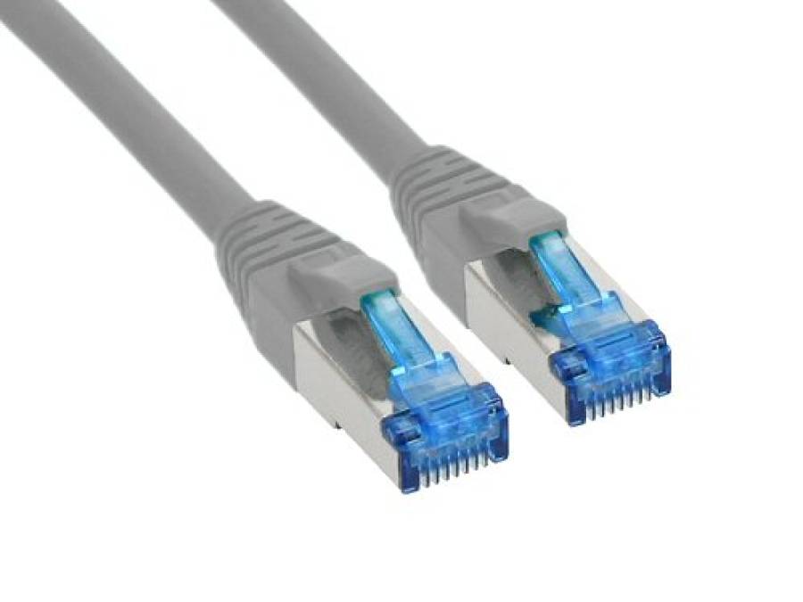 2 m patch cable Cat.6A, S/FTP (PiMf), halogen free, 500MHz, grey, 76800