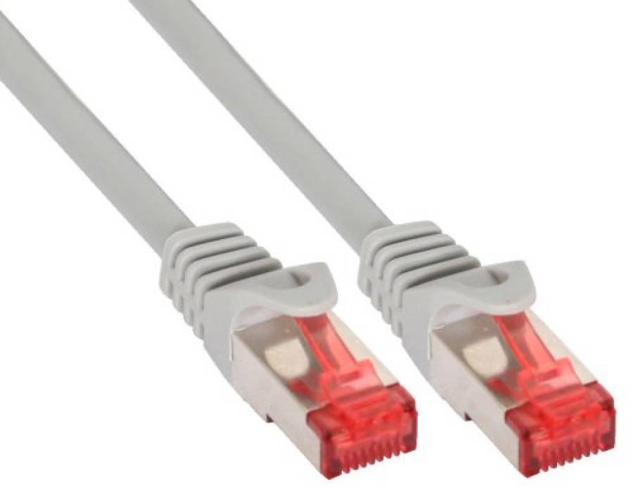 0.5 m Patch Cable S/FTP PiMF Cat.6 250MHz copper halogen free grey, 76950