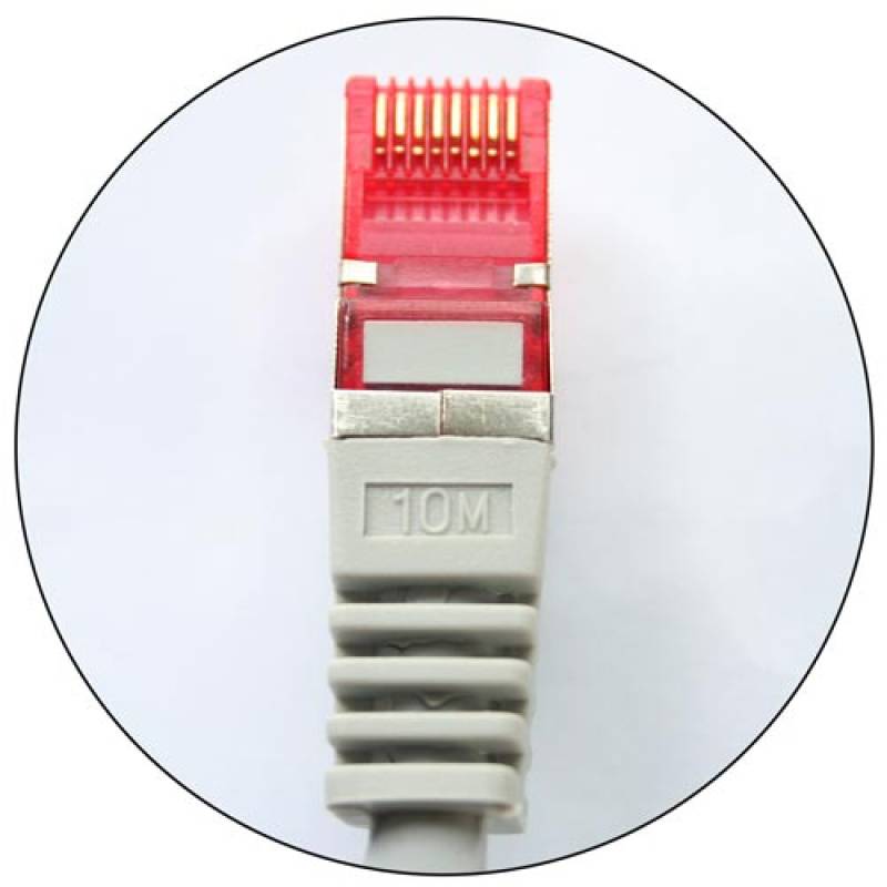 0.5 m Patch Cable S/FTP PiMF Cat.6 250MHz copper halogen free grey, 76950