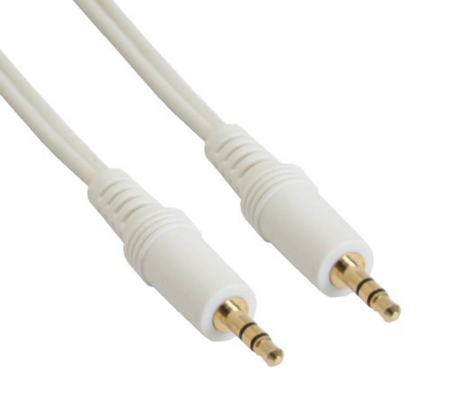 10 m Audio Cable 3,5mm m/m, Stereo, white/gold - 99940W