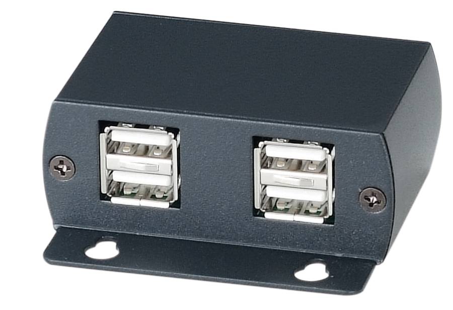 SC&T UE03-2 USB 2.0 CAT-Extender-Set with 4-Port USB 2.0 Receiver (up to 60 meters)