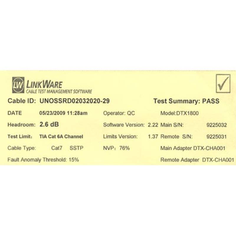 10 m Patchkabel Cat.6A, S/FTP (PiMf), halogenfrei, 500MHz, gelb, 76800Y