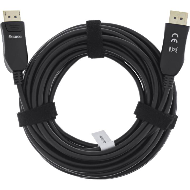15m DisplayPort 1.4 AOC Kabel, 8K4K, schwarz