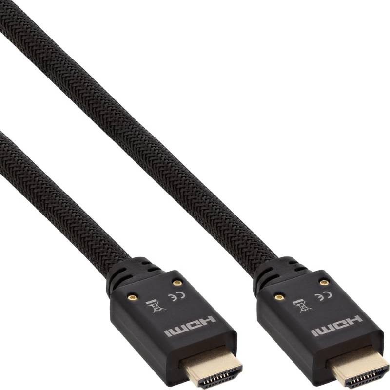 15m Active High Speed HDMI Cable with Ethernet, 4K2K, M/M, black, golden contacts, InLine 17515A