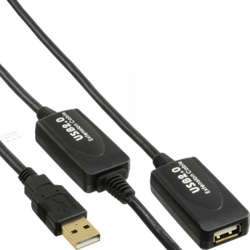 15 m USB 2.0 Aktiv-Verlängerung, mit Signalverstärkung "Repeater", Stecker A an Buchse A - 34612i