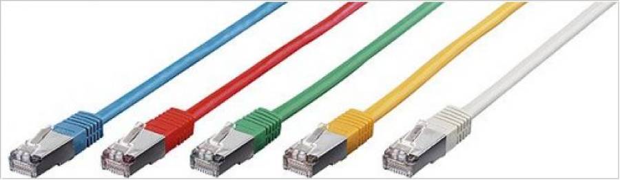 0.5m S/FTP Cat.6 RJ45-Patch Cord, Blue, 76950B