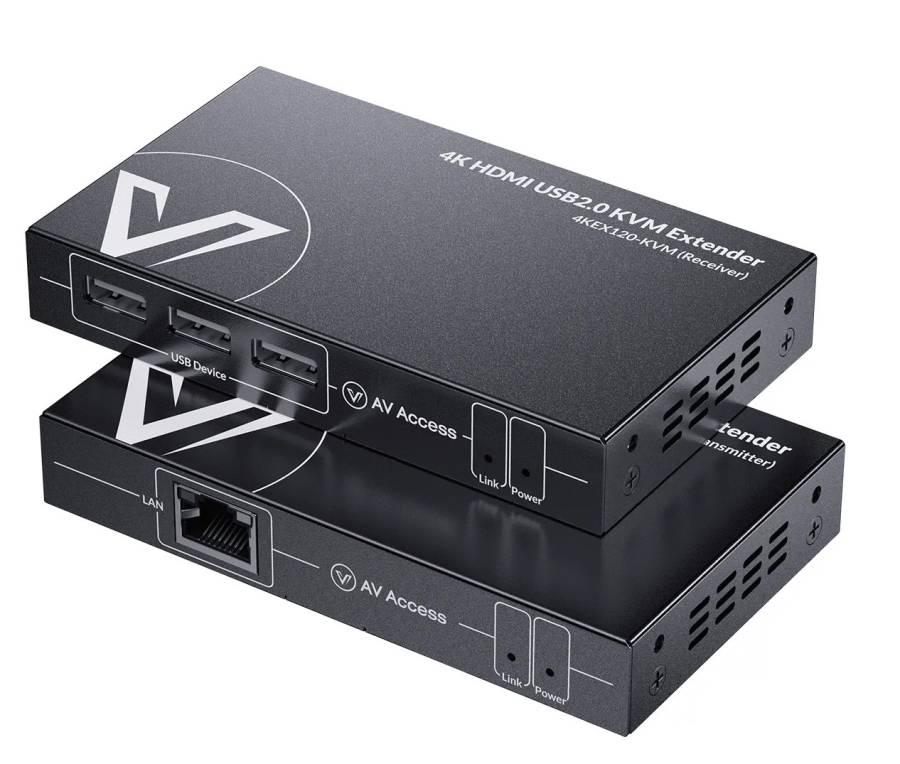 Zero Latency 1080P-120Hz or 4K2K-30Hz HDMI KVM-Extender-Set with 3x USB 2.0 up to 120m
