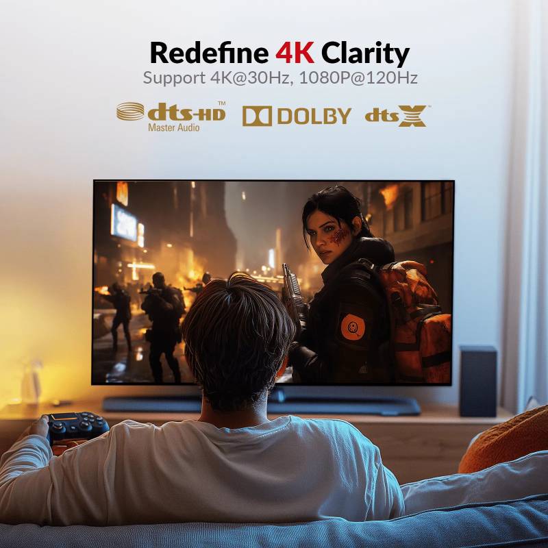 Zero Latency 1080P-120Hz or 4K2K-30Hz HDMI KVM-Extender-Set with 3x USB 2.0 up to 120m